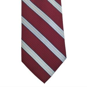 Brooks Brothers Red and Blue Silk Striped Tie 59 inches